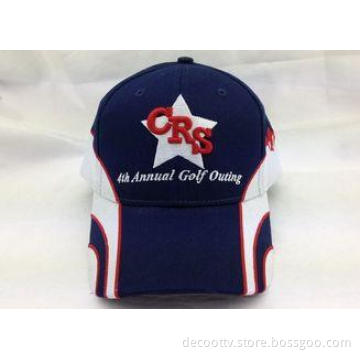 Raised 3D Embroidered Baseball Cap Racing Hat with Embroide